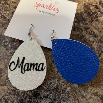 CUSTOM ORDER: (1 color) single layer faux leather earrings