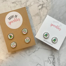 Load image into Gallery viewer, buddy the elf stud earrings
