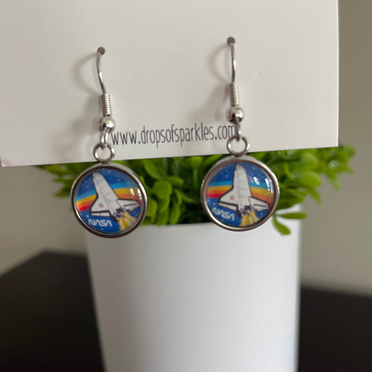 CUSTOM ORDER: Half inch stainless steel pendant earrings