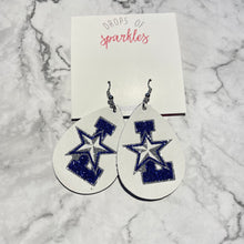 Load image into Gallery viewer, olentangy liberty high school liberty star dangle earrings
