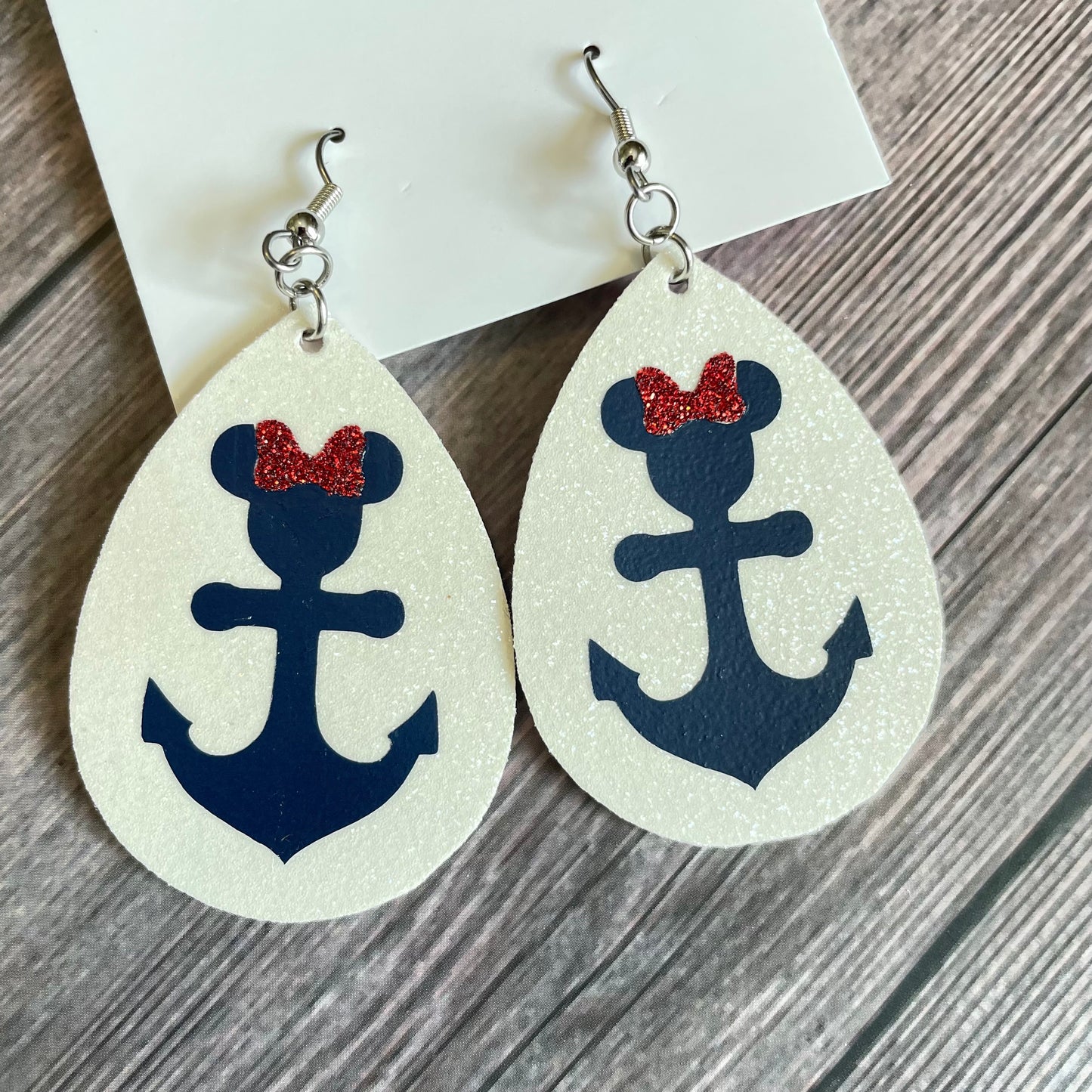 CUSTOM ORDER: (2 colors) single layer faux leather earrings