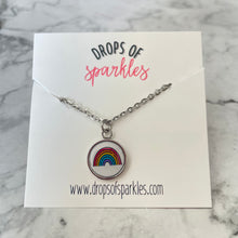 Load image into Gallery viewer, rainbows and unicorns pendant necklace
