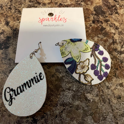 CUSTOM ORDER: (1 color) single layer faux leather earrings