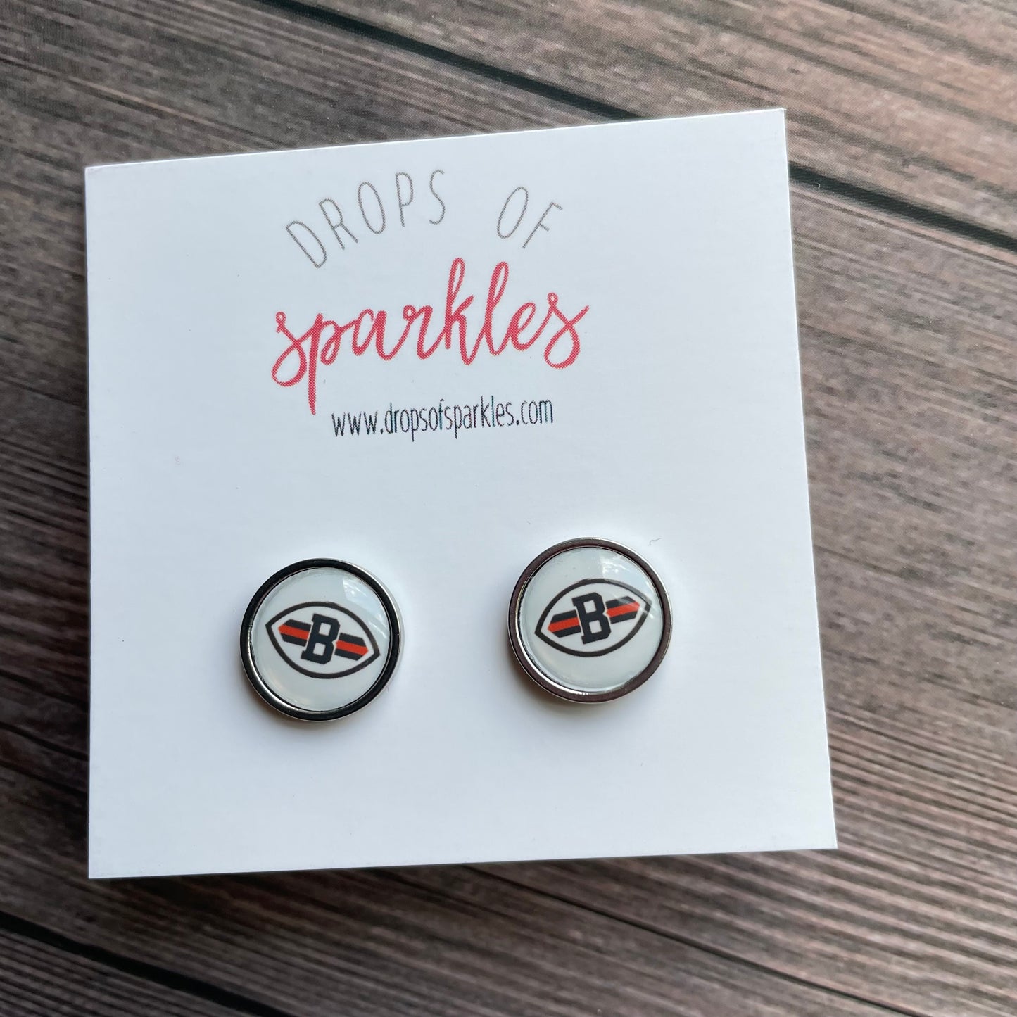 Cleveland Browns stud earrings
