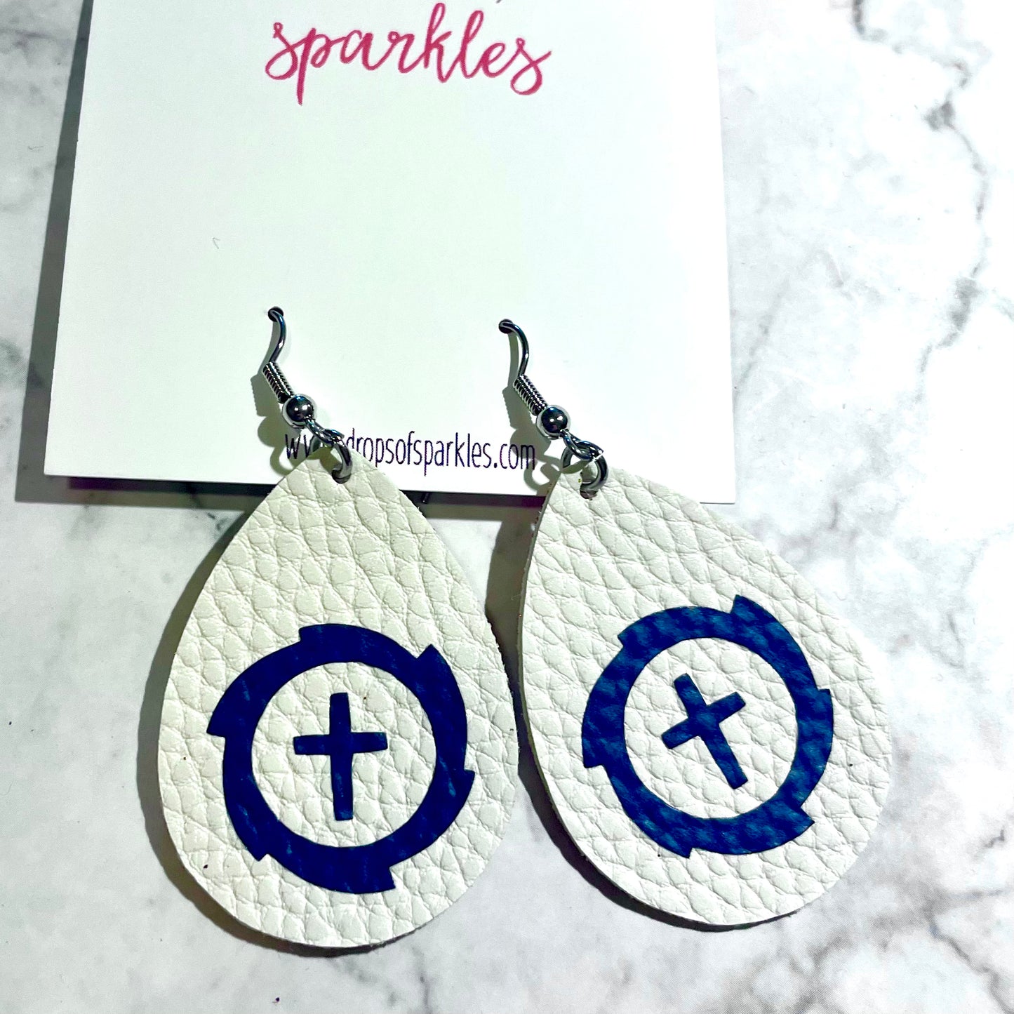 CUSTOM ORDER: (1 color) single layer faux leather earrings