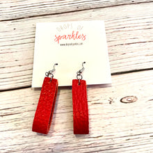 Load image into Gallery viewer, Genuine leather loop earrings
