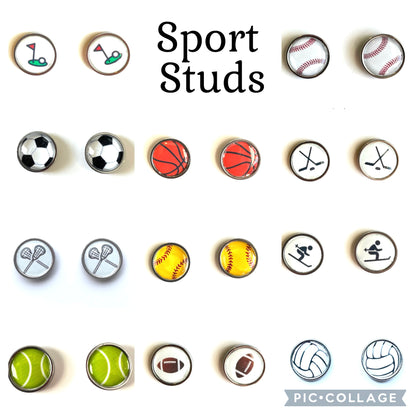 Sports studs earrings