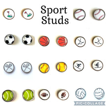 Load image into Gallery viewer, Sports stud earrings
