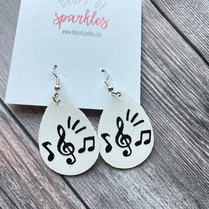 CUSTOM ORDER: (1 color) single layer faux leather earrings