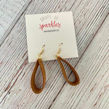 Load image into Gallery viewer, Genuine leather loop earrings

