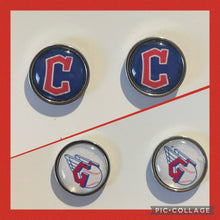 Load image into Gallery viewer, Cleveland Guardians baseball stud earrings
