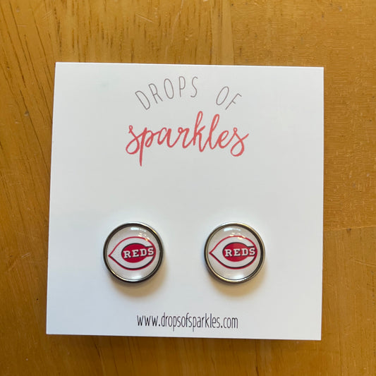 Cincinnati Reds stud earrings