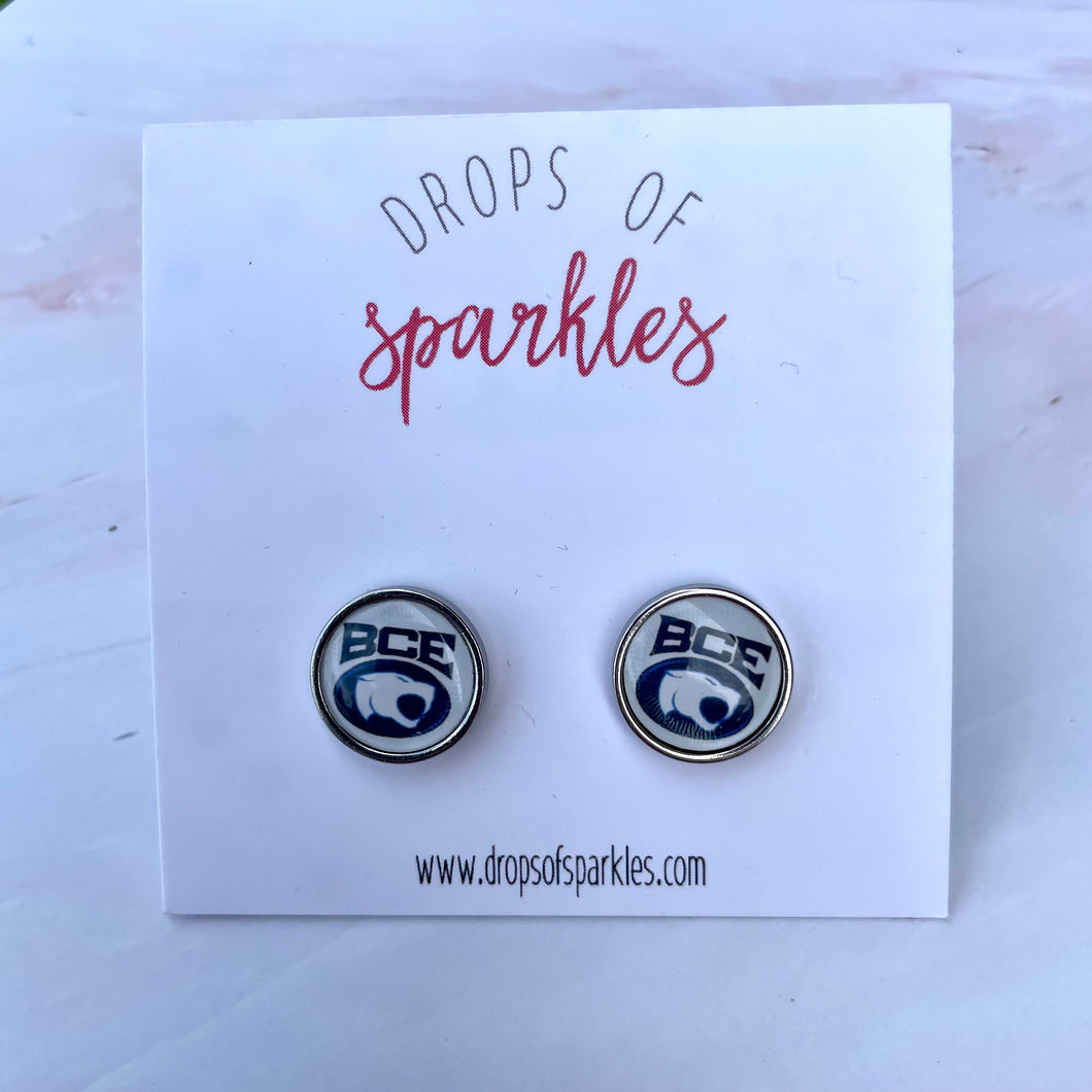 Buckeye Cheer Elite black stud earrings