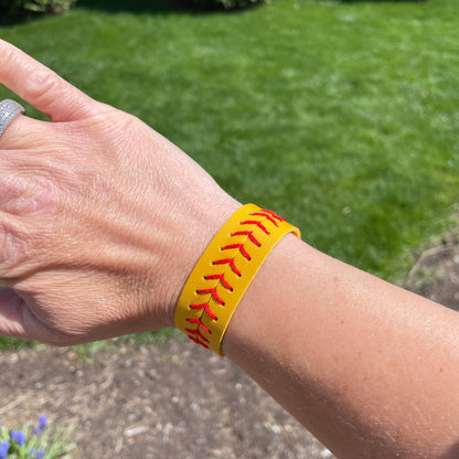 softball and baseball cuff wrap bracelets