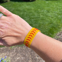 Load image into Gallery viewer, softball and baseball cuff wrap bracelets
