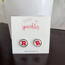 Load image into Gallery viewer, Rutgers stud earrings
