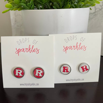 Rutgers stud earrings