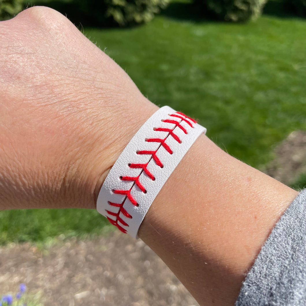 softball and baseball cuff wrap bracelets