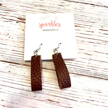Load image into Gallery viewer, Genuine leather loop earrings
