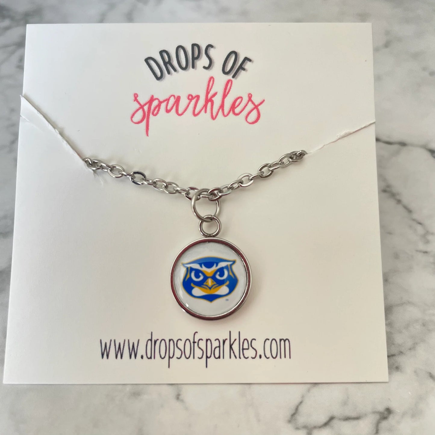 Olentangy - HIGH SCHOOL logo pendant silver necklace